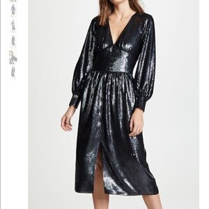 Joie Kyria B Sequin Long Sleeve Midi Dress New Size 00